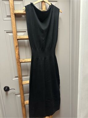Mystree Black Strapless Midi Dress